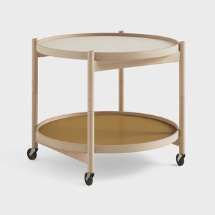 Brdr. Krüger Bølling Tray Table model 60 roltafel sunny, geolied beukenhouten onderstel