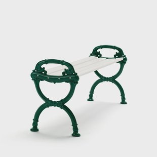 Byarums bruk Byarum bank Wit gelakt sparrenhout, groen frame