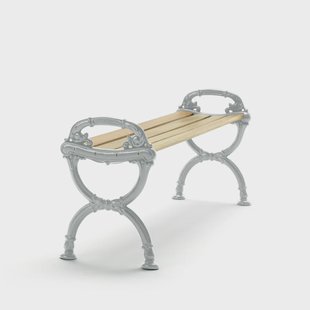 Byarums bruk Byarum bank Sparrenhout geïmpregneerd ruw aluminium frame