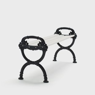 Byarums bruk Byarum bank Wit gelakt sparenhout, zwart frame
