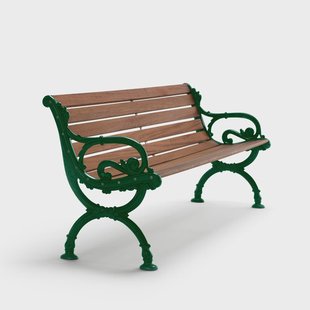 Byarums bruk Byarum bank Mahonie, groen frame, 155 cm