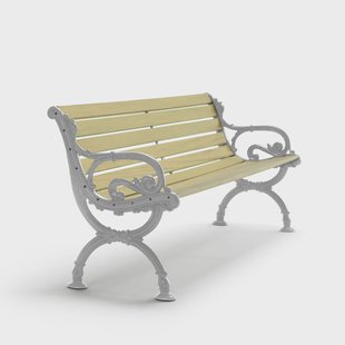 Byarums bruk Byarum bank Sparrenhout geïmpregneerd-ruw aluminium frame-155 cm