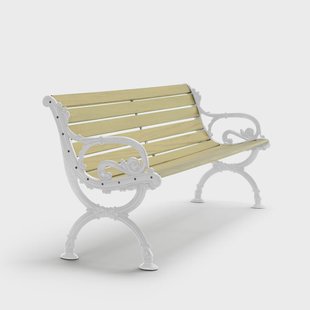 Byarums bruk Byarum bank Sparrenhout geïmpregneerd, wit frame, 155 cm