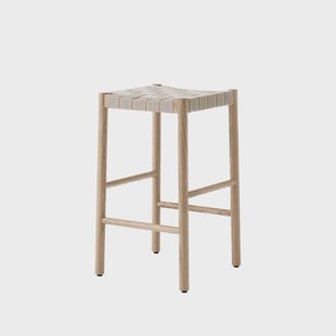 &Tradition Betty TK7 barkruk oak, natuurkleurige gevlochten linnen zitting