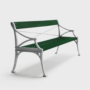 Byarums bruk Lessebo bank Groen, ruw aluminium frame