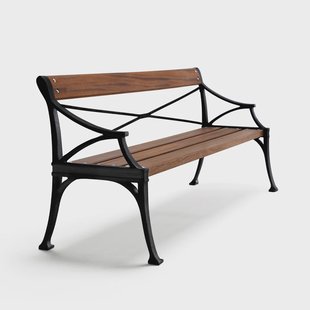 Byarums bruk Lessebo bank Mahonie, zwart frame