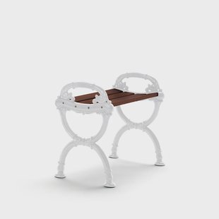 Byarums bruk Byarum kruk Sparrenhout bruine beits, wit frame