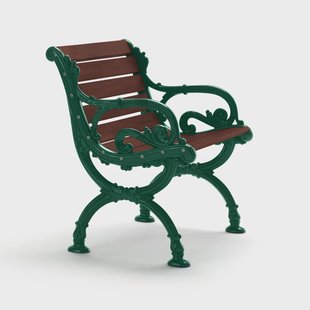 Byarums bruk Byarum tuinstoel Sparrenhout bruine beits, groen frame