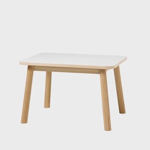 Zweed Mino bijzettafel wit/eikenhout