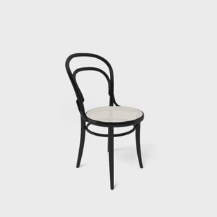 TON Ton no.14 stoel Zwartgebeitst B123-New Rotting zitting