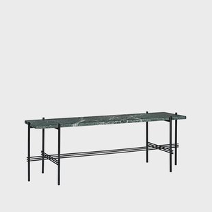 GUBI TS Console 1 consoletafel groen marmer, zwartgelakt onderstel