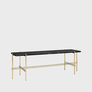 GUBI TS Console 1 consoletafel zwart marmer, messing onderstel