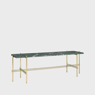 GUBI TS Console 1 consoletafel groen marmer, messing onderstel