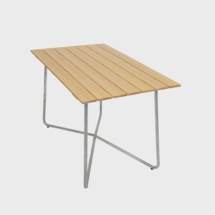 Grythyttan Stålmöbler B25A tafel Sparrenhout olie-verzinkt