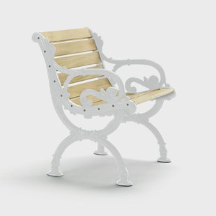 Byarums bruk Byarum tuinstoel Sparrenhout geïmpregneerd wit frame