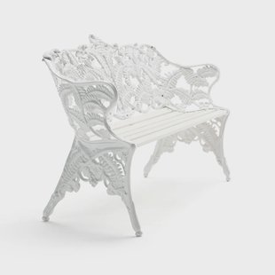 Byarums bruk Classic bank Wit gelakt sparrenhout, wit frame