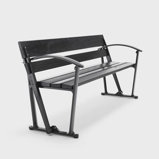 Byarums bruk Waterloo bank Mahonie zwarte beits, zwart frame