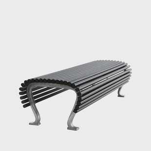 Byarums bruk Jujol bank Mahonie zwarte beits, smal, zwart frame