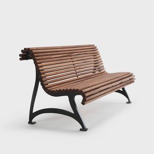 Byarums bruk Jujol bank Mahonie, zwart frame