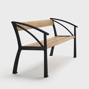 Byarums bruk Vasa bank Eiken olie, zwart frame