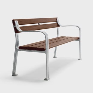 Byarums bruk Joy bank Mahonie, onbewerkt aluminium frame
