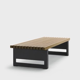 Byarums bruk Block bank Eiken olie, breed, zwart frame