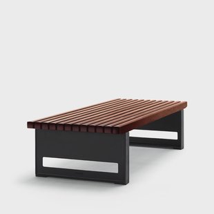 Byarums bruk Block bank Mahonie, breed, zwart frame