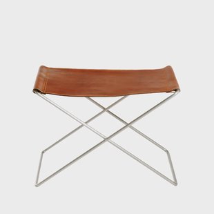 OX Denmarq OX Stool kruk leer cognac, roestvrij staal