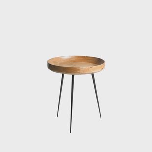 Mater Bowl medium tafel mango natuur, zwart onderstel