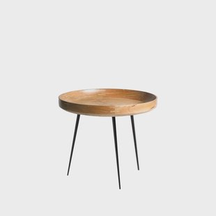 Mater Bowl Large tafel mango natuur, zwart onderstel