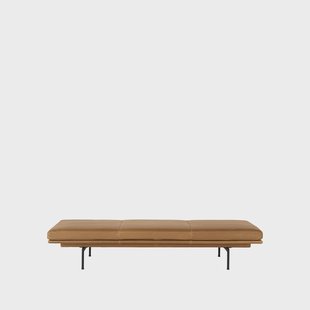 Muuto Outline dagbed Refine leather cognac-Black Muuto Outline dagbed Refine leather cognac-Black