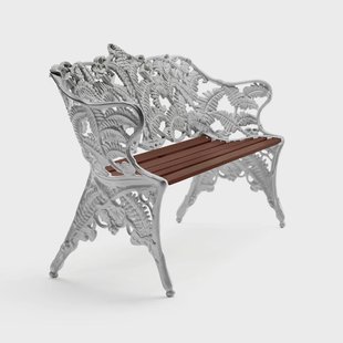 Byarums bruk Classic bank Mahonie olie, onbewerkt aluminium frame