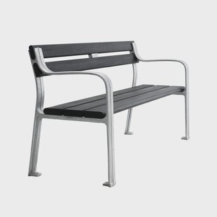 Byarums bruk Joy bank Mahonie zwarte beits, onbewerkt aluminium frame