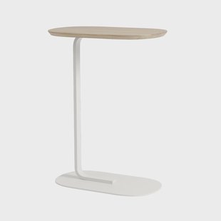 Muuto Relate Bijzettafel H: 73,5 cm Solid oak-Off white