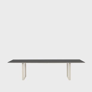 Muuto 70/70 eettafel 295x108 cm Black linoleum-Plywood-Sand