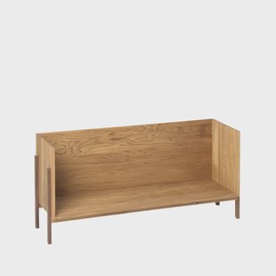 Kristina Dam Studio Stack plank oak, add on, donkergeoliede walnoothouten bevestiging