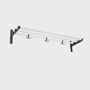 Essem Design Nostalgi Schoenenrek of hoedenplank wit, zwart frame