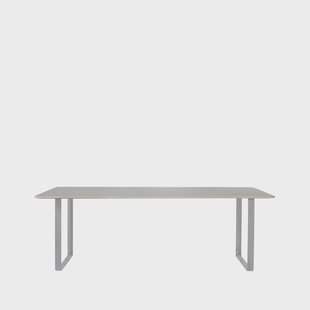 Muuto 70/70 eettafel 225x90 cm Grey linoleum-Plywood-Grey