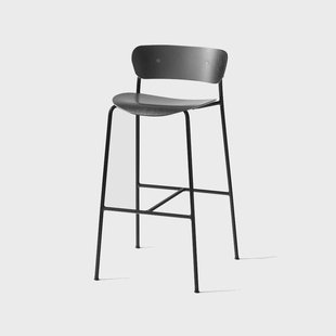 &Tradition Pavilion AV9 barkruk black, stalen onderstel