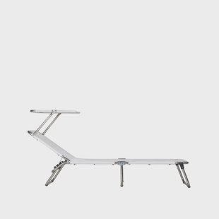 Fiam Amigo Top ligbed Stof textaline wit-aluminium frame-zonnedak