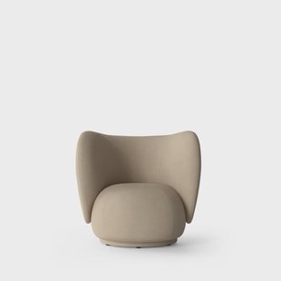 Ferm Living Rico lounge chair fauteuil sand, brushed