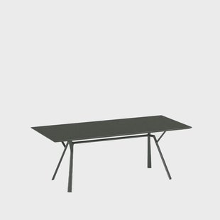 Fast Radice Quadra tafel metallic grey, 90x200 cm