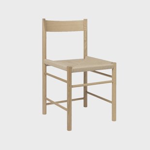 Brdr. Krüger F-stoel eikenhout olie, natuurlijk gevlochten zitting