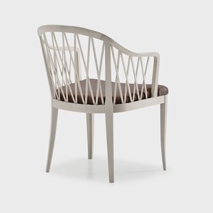 Stolab Widemar stoel met armleuningen leer donkerbruin, geolied berkenhout