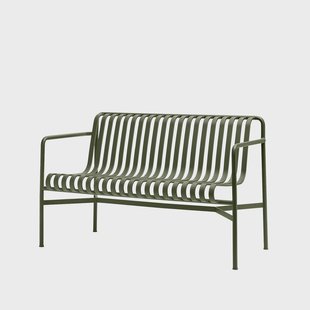 HAY Palissade Dining bank met armleuningen Olive