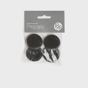 1898 Prepare vloerbescherming zwart, 37 mm plastic vilten vloerglijders, 4 st.