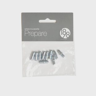 1898 Prepare plankdragers chroom, 5x16mm, 10 st.