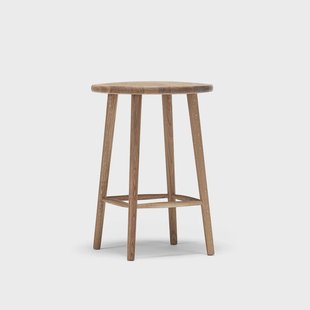 Stolab Miss Button barkruk eikenhout naturel olie, medium