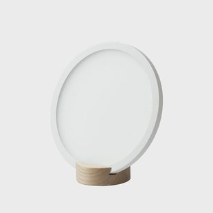 Innolux Epic tafellamp wit, lampenvoet essenhout