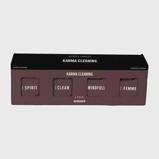 Humdakin Humdakin geurkaarsen 4-pack Karma Cleaning - Bordeaux
